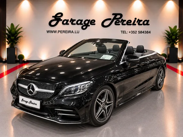 Mercedes-Benz C 220 D CABRIO FACELIFT AMG LINE VIRTUAL COCKPIT CUIR NAVI 1 HAND - Photo 2